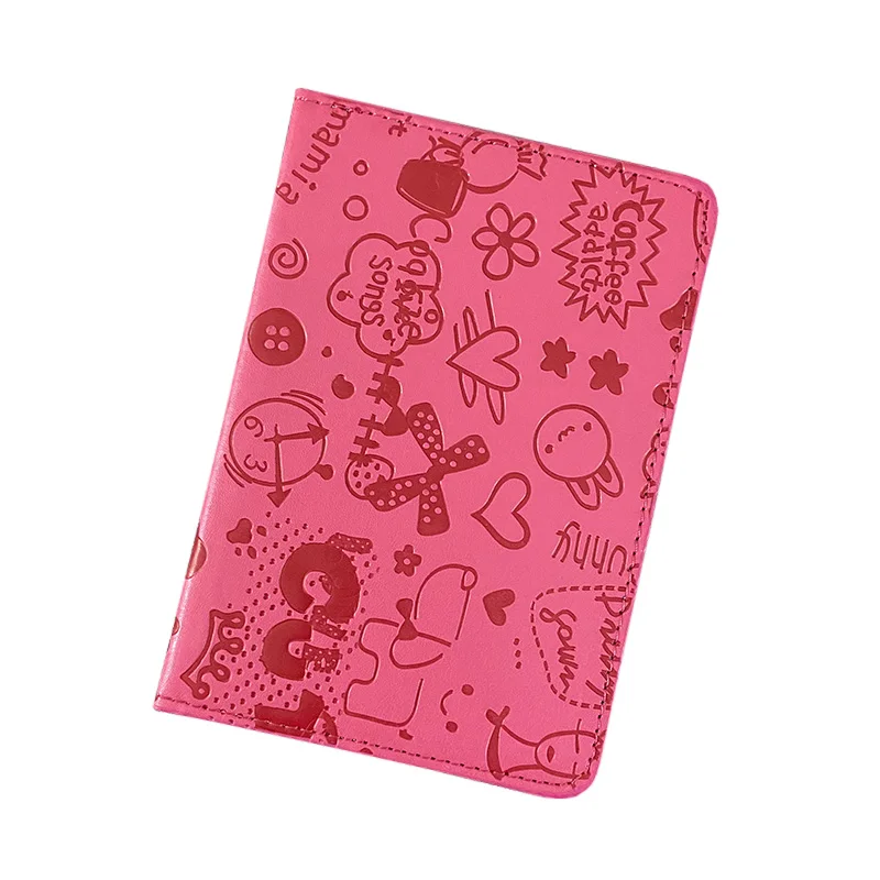 Cute Cartoon Passport Holder Cover PU Leather ID Card Document Folder Travel Passport Holder Case for Passport Protector