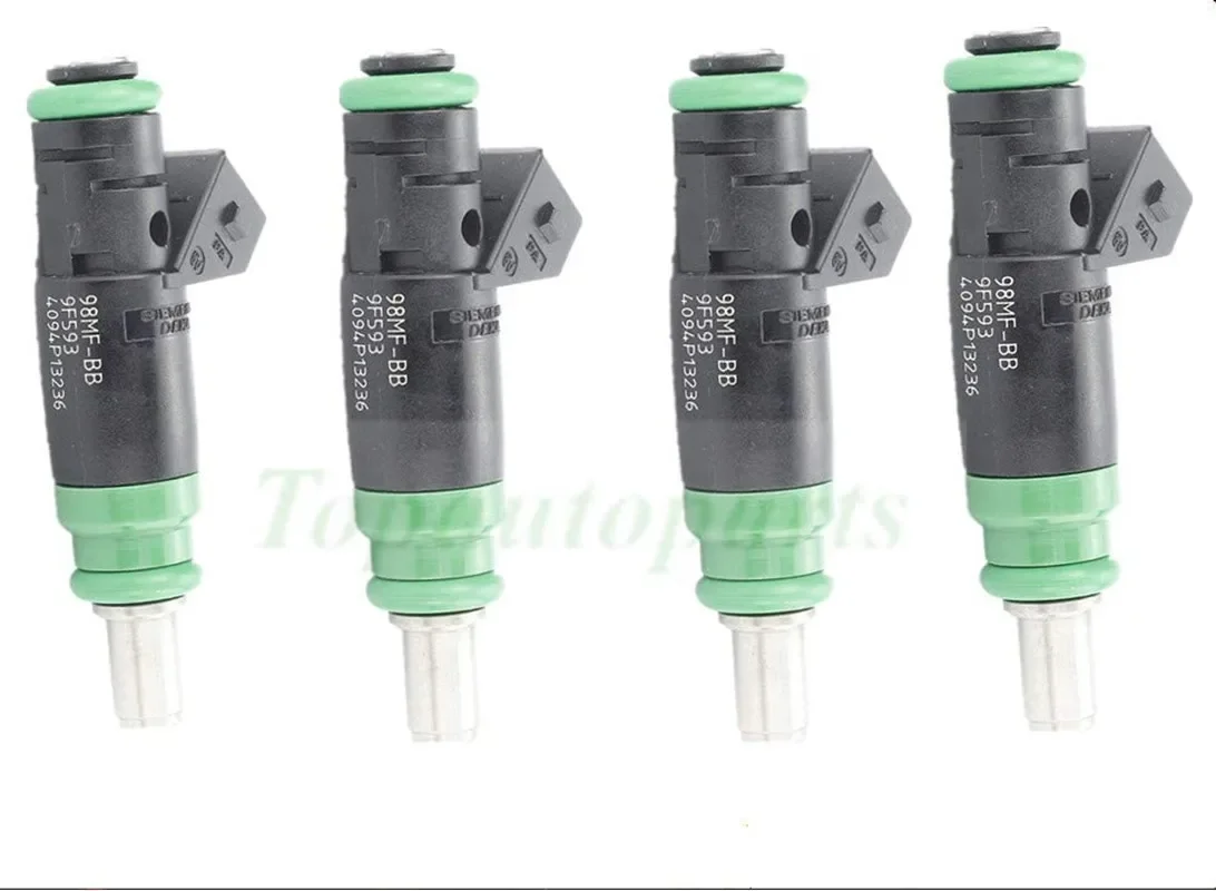 4pcs Fuel Injector Nozzle OEM  98MF-BB 98MF BB 9F593 For FORD FOCUS FIESTA PETROL ENGINE SIEMENS