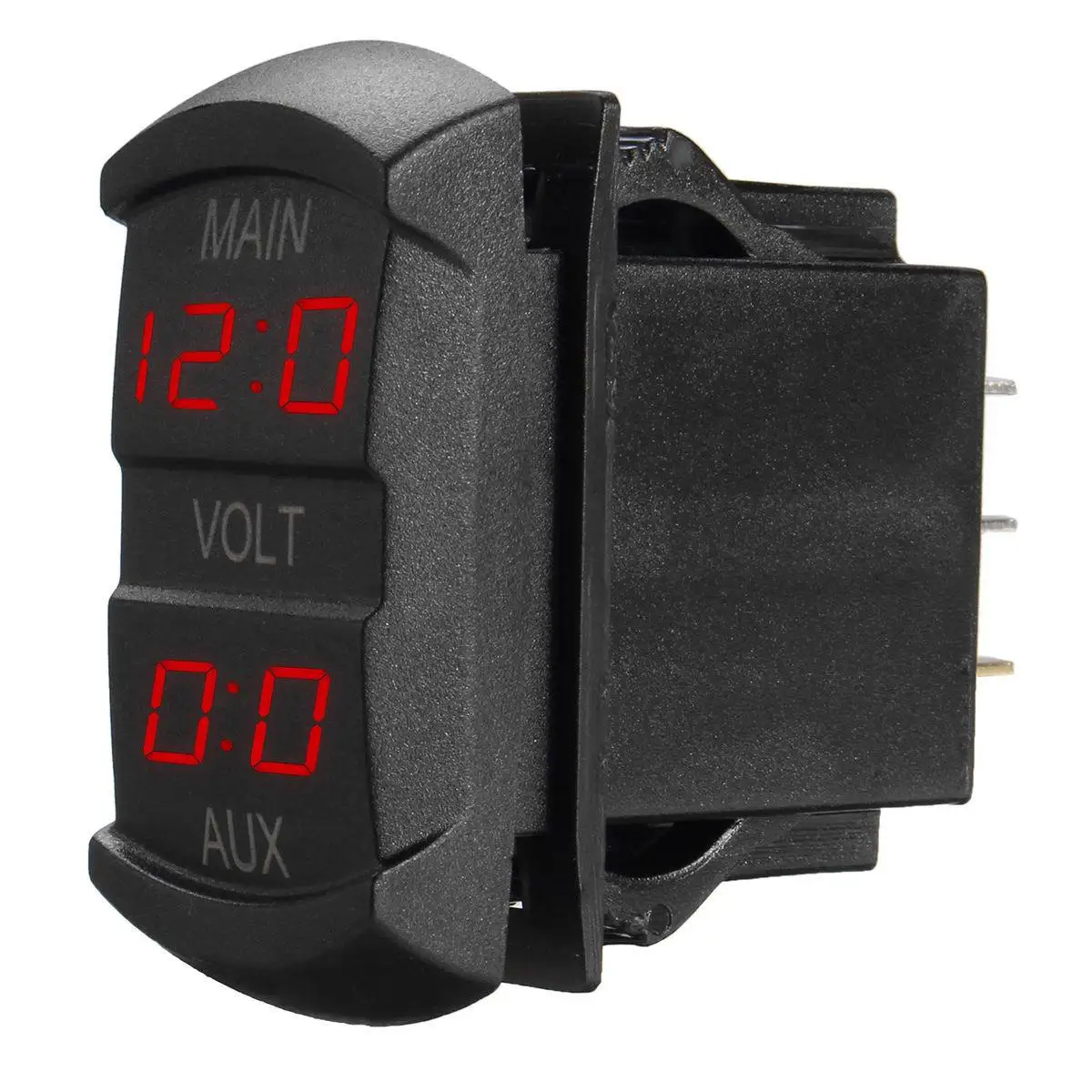 

Dual Voltage Monitor 10-60V Digital Led Voltmeter For Car Motorcycle Rv Truck Boat Trailer Over Voltage