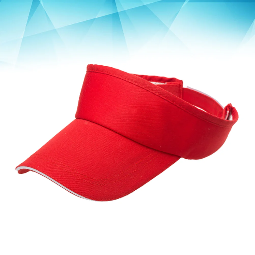 Blank Sun Visors Adjustable Sports Sun Hat for Travel Exercises(Red) visors sports visor cap