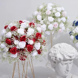 Artificial Flower Ball Wedding Decoration Floral Backdrop Arrangement Frame Decor Table Centerpiece Flower Ball Road Leading dec