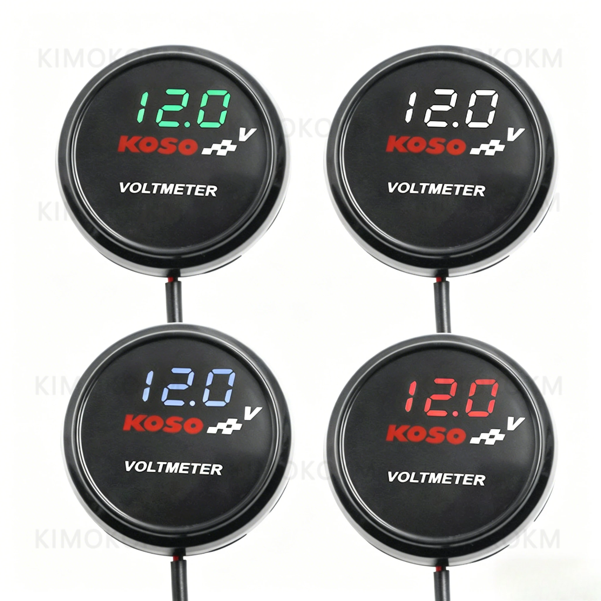 LED Round Voltmeter For 10-150v Electric Vehicles Motorcycles Modified Display Table Universal Electric Motorcycle Accessories