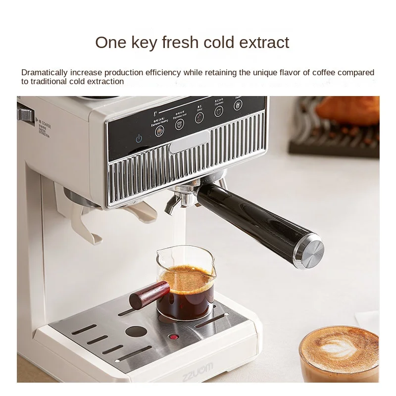 Automatic Espresso Machine Small Dual-Extraction With Hot Cold Integrated Grinding French Langua For Hotels Cars