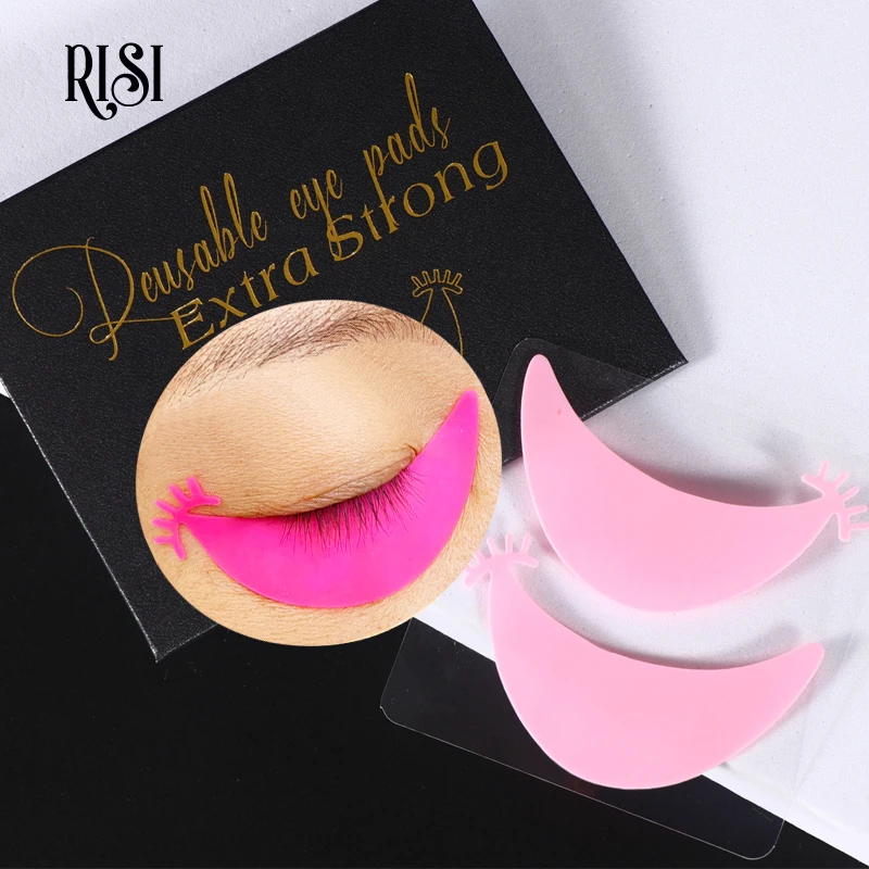 RISI Cute Eyelash Silicone Reusable Under Eye patches For Eyelash Extension Patch Supplies Accessories Tools