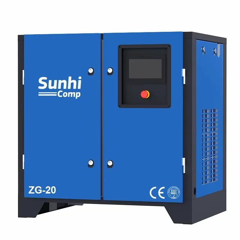 Eficiente 7.5KW 10HP SUNHICOMP Sistema refrigerado por aire Material de aleación resistente Compresor de aire de tornillo industrial para uso resistente