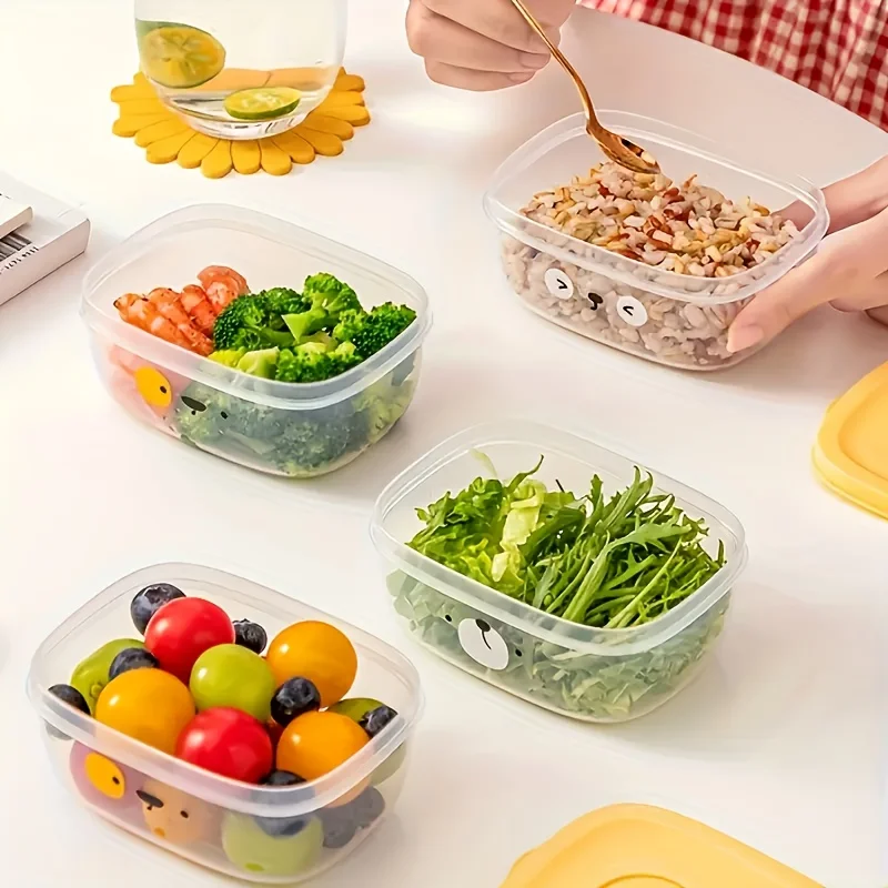 Brown Rice Miscellaneous Grains Rice Packaging Box, Frozen Preservation Box Microwave Heating Small Lunch Box Fruit Bento Box