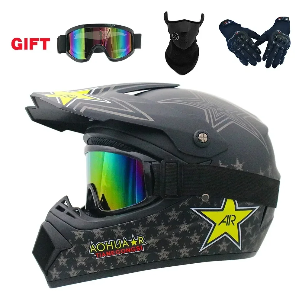 Volledige Gezicht Motorhelm Off-road Motor Gratis Verzending Stuur 3 Geschenken Downhill AM DH Cross Capacete Motocross Casco helmen