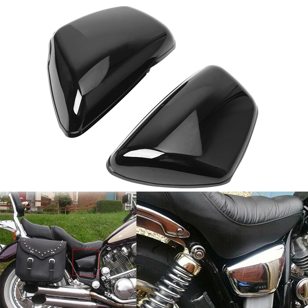 

Черный обтекатель аккумулятора мотоцикла, правая и левая боковая защита для Yamaha XV700 750 1000 1100 Virago 1984-Up, детали мотоцикла