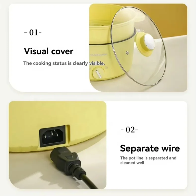 ZC1-электрическая рисоварка большой емкости, удобная многофункциональная горячая кастрюля, бытовая электрическая сковорода