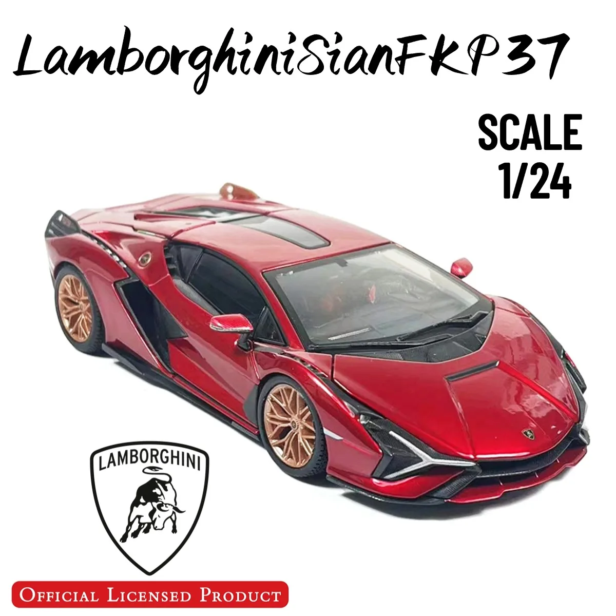 

1:24 Lamborghini Sian FKP 37 Car Model Replica Home Office Interior Decor Scale Dream Cars Miniature Collection Gift Boy Toy