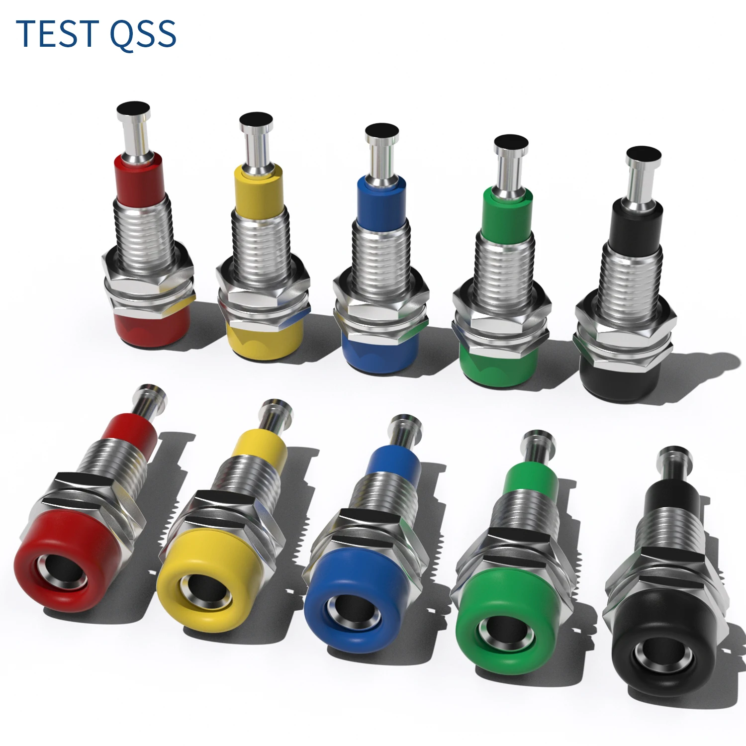 

QSS 10PCS 2MM Banana Socket Panel Socket with Inner Spring Electrical Connector Terminal Test Hole DIY Parts