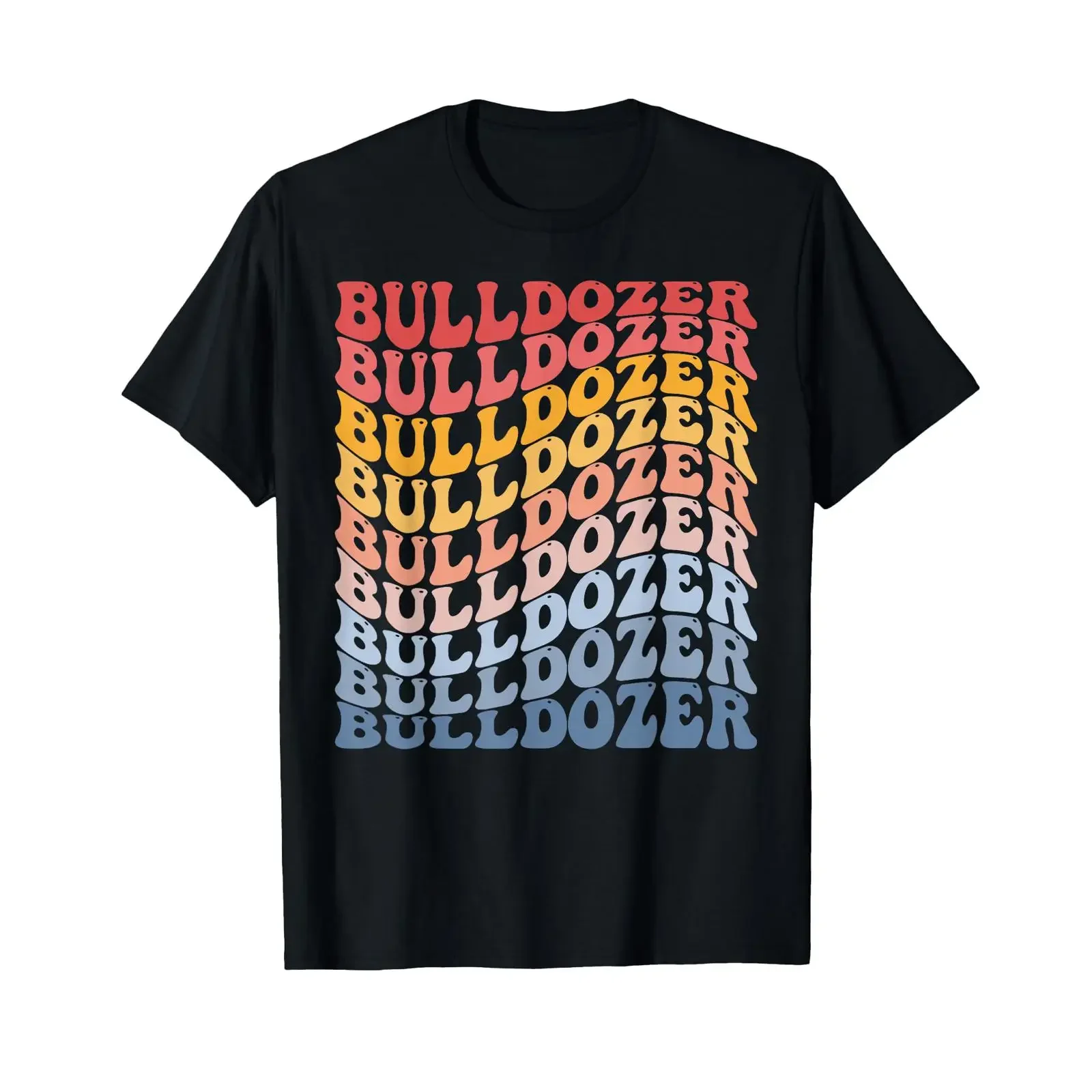 Bulldozer Groovy T Shirt vintage Washed Comfortable Stretched Top For Everyday Wear streetwear fashion Unisex graphic Versatile