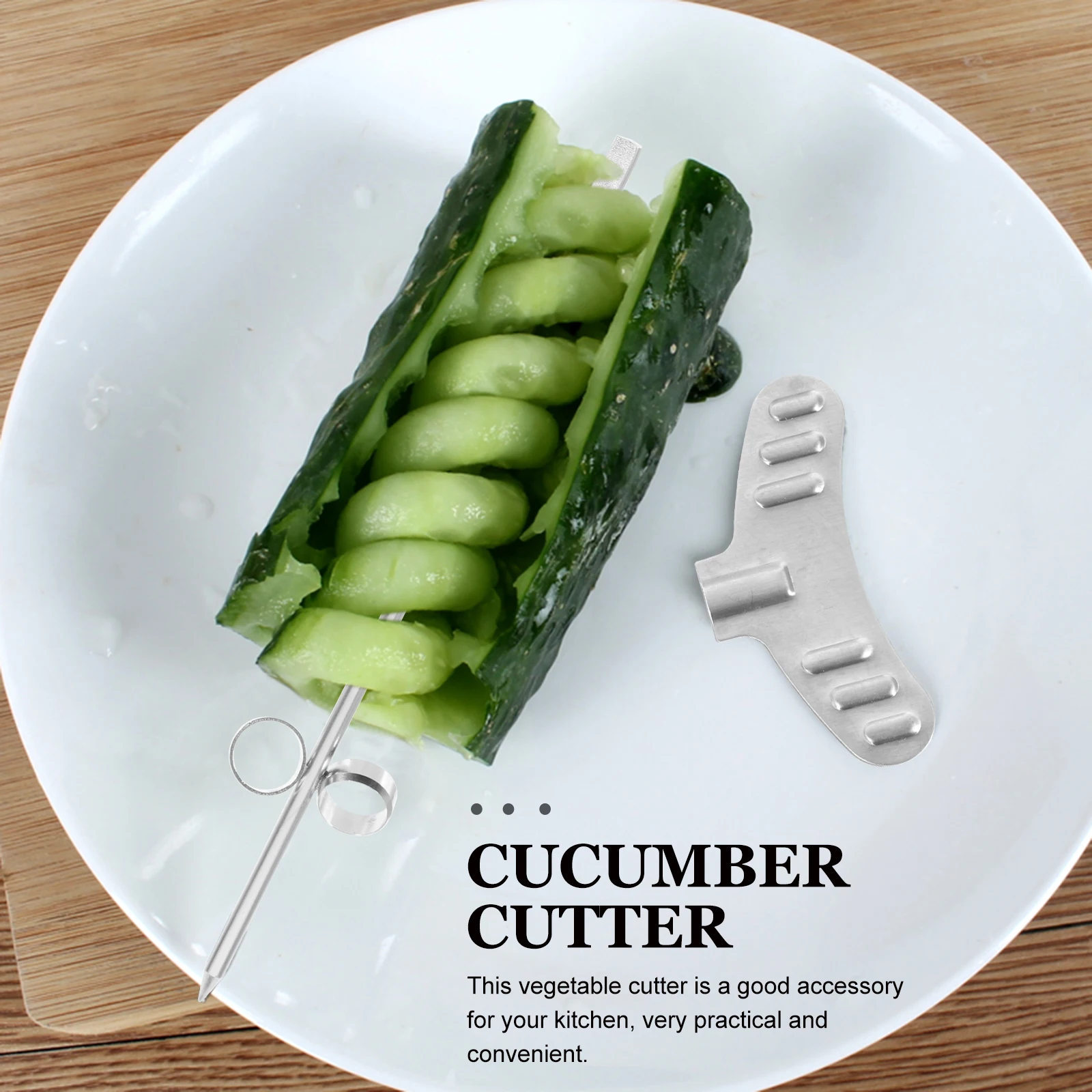 

1Set Spiral Shredder Comfortable Grip Handle Perfect for Cucumber Carrot Potatoes Stainless Steel Kitchen Cutter