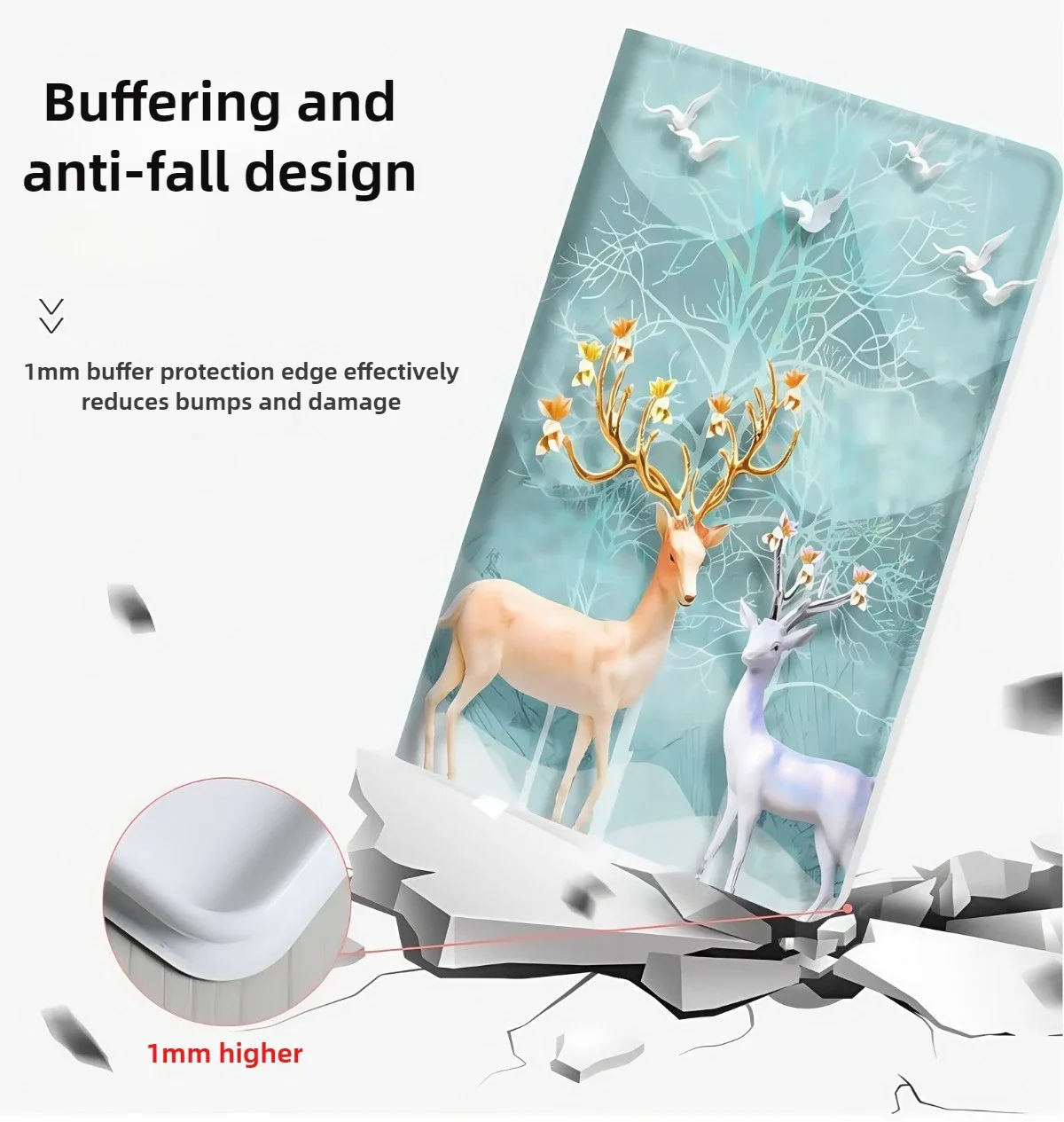 Casing Pintar untuk Xiaomi Pad 5 6 7 Pro Casing Mi Pad 4 Plus Redmi Pad SE Funda Casing Kulit Pu Cetak Warna-warni dengan Tidur Otomatis