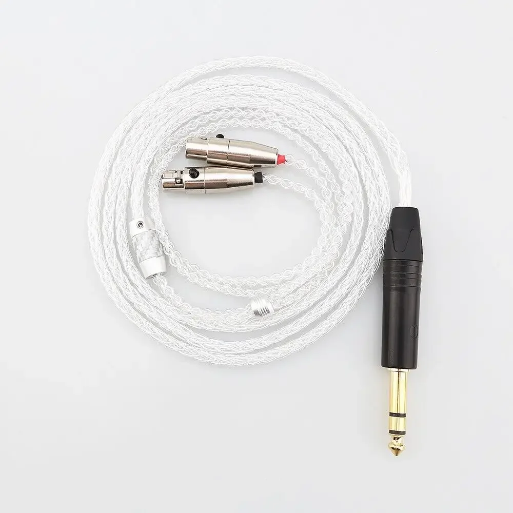 HIFI 8 Core 99% 7n Pure Silver Earphone Cable For Audeze LCD-3 LCD-2 LCD-X LCD-XC LCD-4z LCD-MX4 Headphone