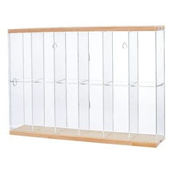 1 Set Clear Minifigures Display Case Acrylic Display Case with Black Base 2 Tier Showcase for Dolls Building Block Minifigures