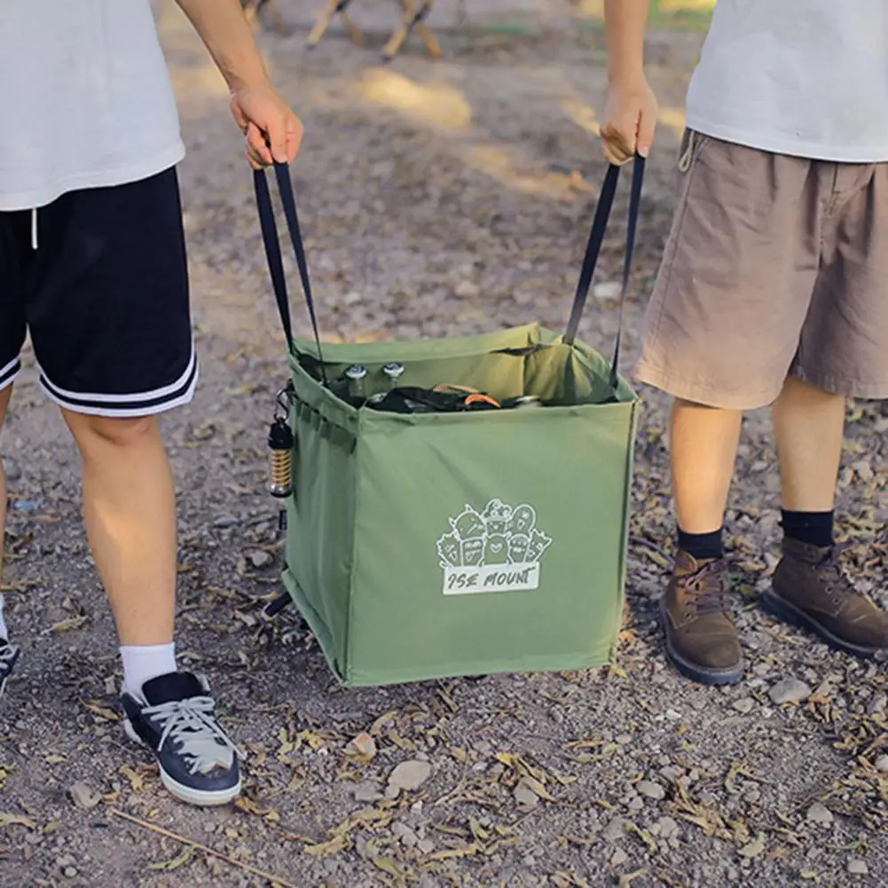 

Collapsible Trash Bag Lawn Debris Bag Spacious Durable Collapsible Trash for Camping Lawn Debris Waterproof Bin with Reinforced