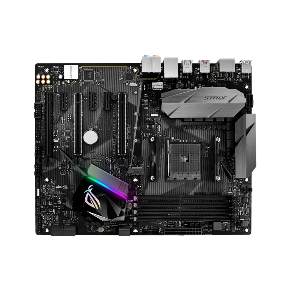 Imagem -05 - Usado Asus Rog Strix B350-f Gaming Motherboard B350 Chipconjunto Soquete Am4 para Cpu 1st Gen Ryzen Mini-itx Form Factor Soquete Ddr4 Duplo