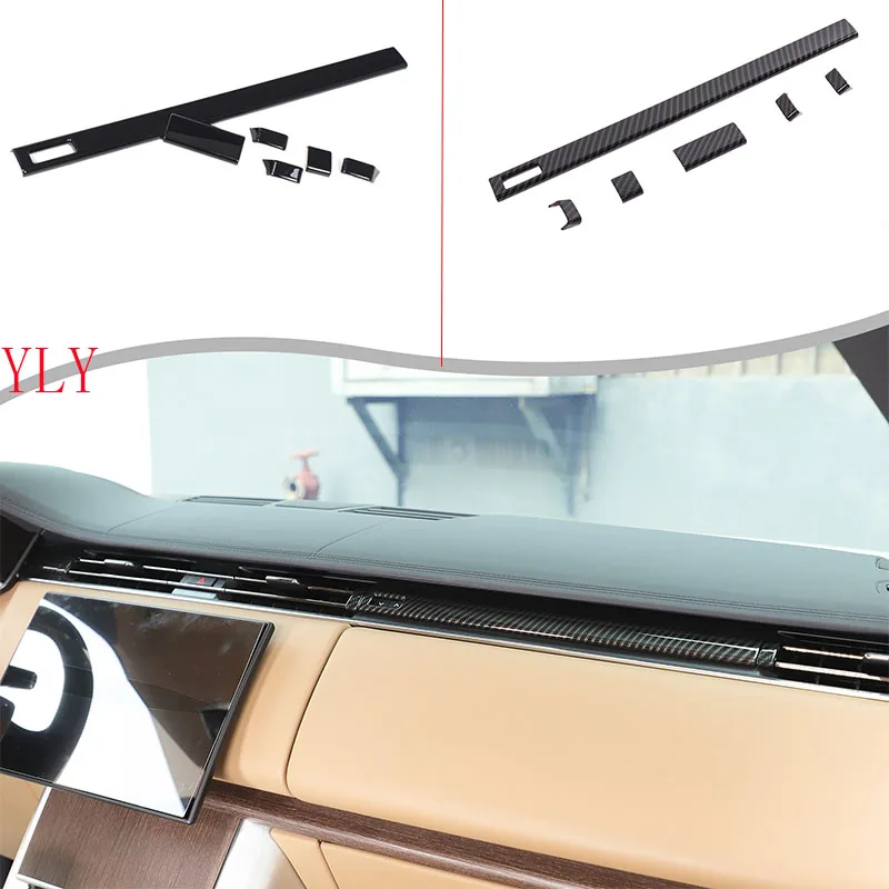 

ABS Carbon Fiber For Land Rover Range Rover Sports Vogue 2023+ Car Instrument Typhoon Exit Side Trim Sticker Car Accessories