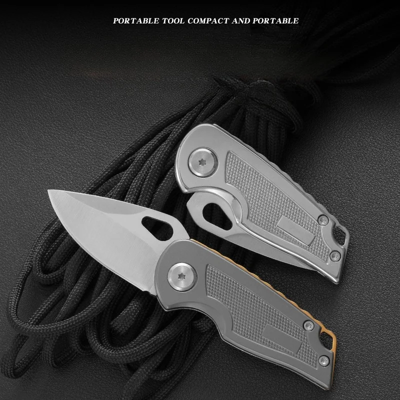 Mini Outdoor Folding Knife Steel Small Knife Outdoor Folding Knife Mini Knife Multi functional Portable Small Knife