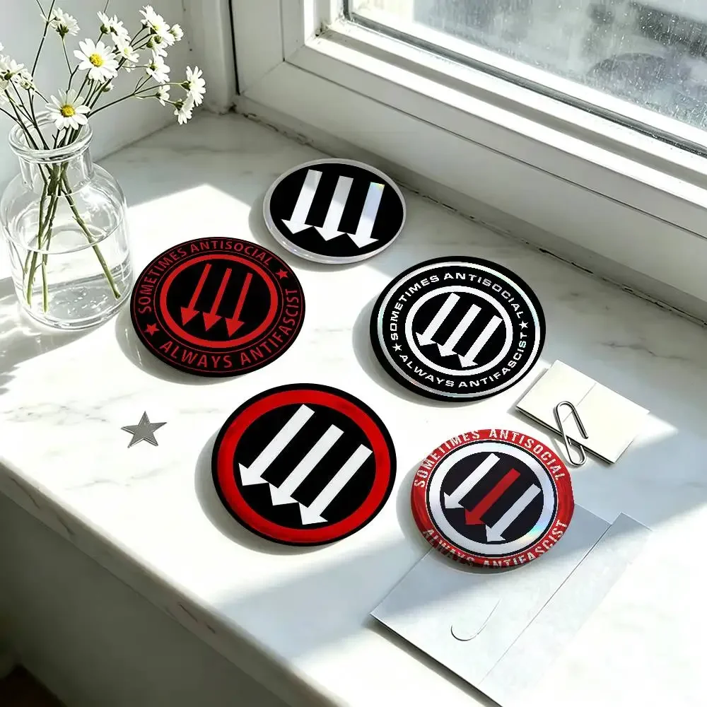 A-Antifa Anti F-Fascist Anti Racist   Brooch Lapel Pin Button Badge on Bag Clothing Hat Jewelry Accessories Toys Gift