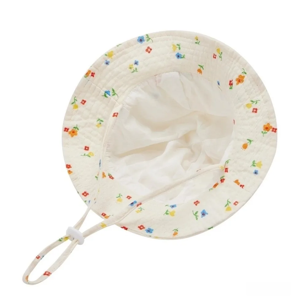 

Soft Cotton Infant Bucket Hat Love Heart Flower Sunhat Sunscreen Wide Brim Children's Fisherman Hat Boy