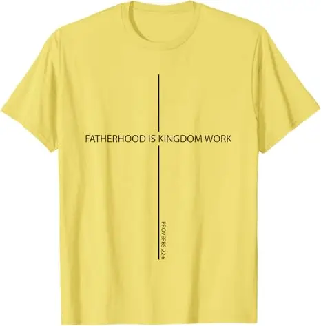 Lustiges christliches Vatertags-T-Shirt mit dem Spruch „Vaterschaft ist Königreichsarbeit“ im Y2K-Stil, mit Glaubens- und Christus-Kreuz-Grafik, modisches Geschenk für Männer. – Detail 9