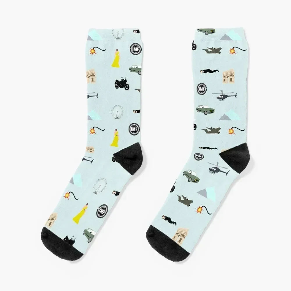 Mission: Impossible minimalist symbols Socks Toe sports designer brand funny gifts Climbing Socks Girl Men's