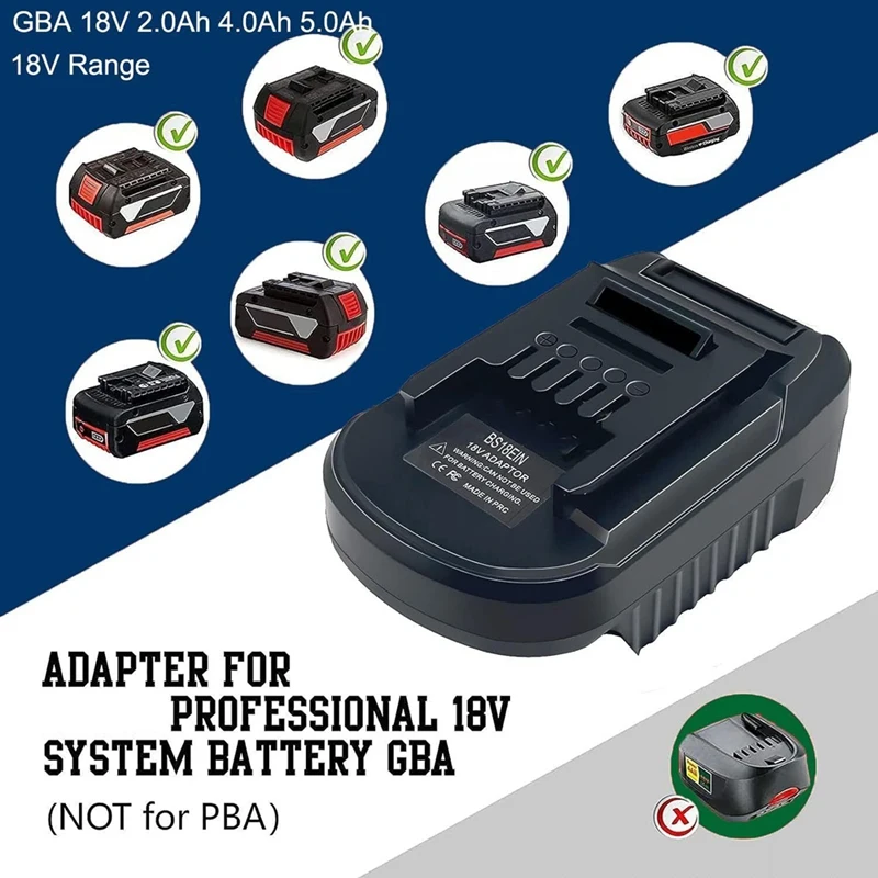 Battery Adapter For  18V GBA Li-Ion Battery Converter To For Einhell 18V Lithium Battery Power Tools Drill