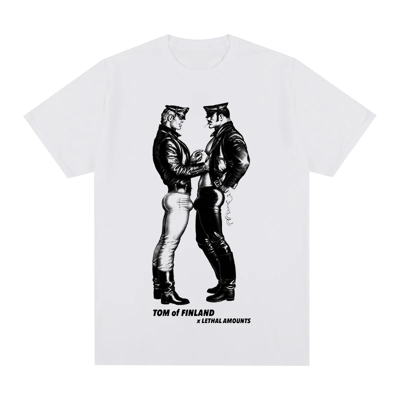 TOM OF FINLAND LGBT GAY Rainbow Vintage T-shirt Cotton Men T Shirt New TEE TSHIRT Womens Tops