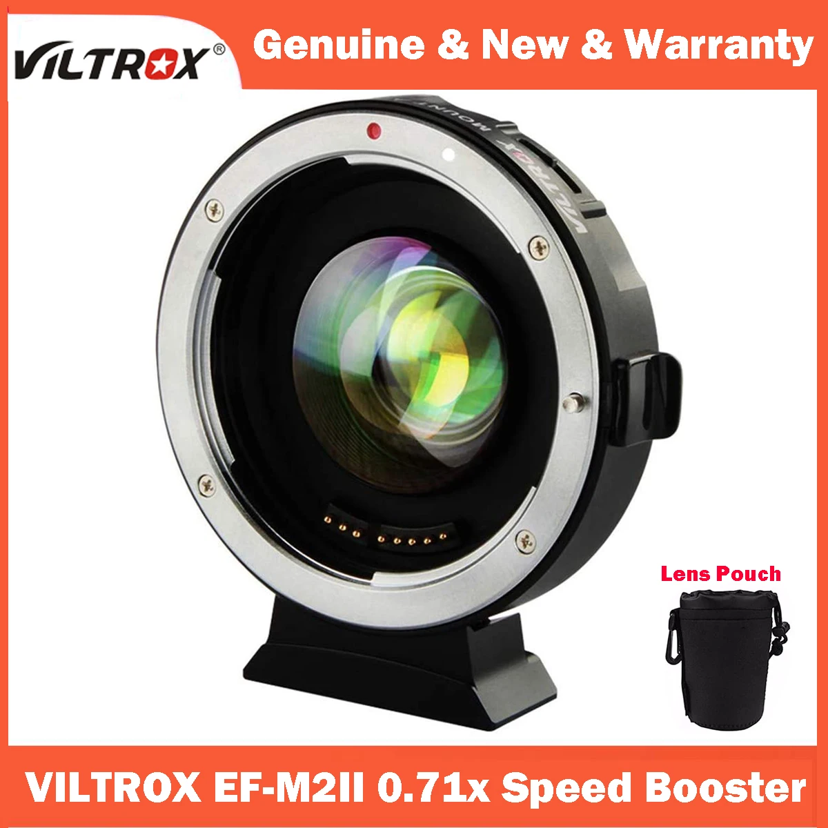 

Viltrox EF-M2II Speed Booster Adapter Focal Reducer Auto-focus 0.71x for Canon EF Mount lens to Panasonic Olympus M43 camera