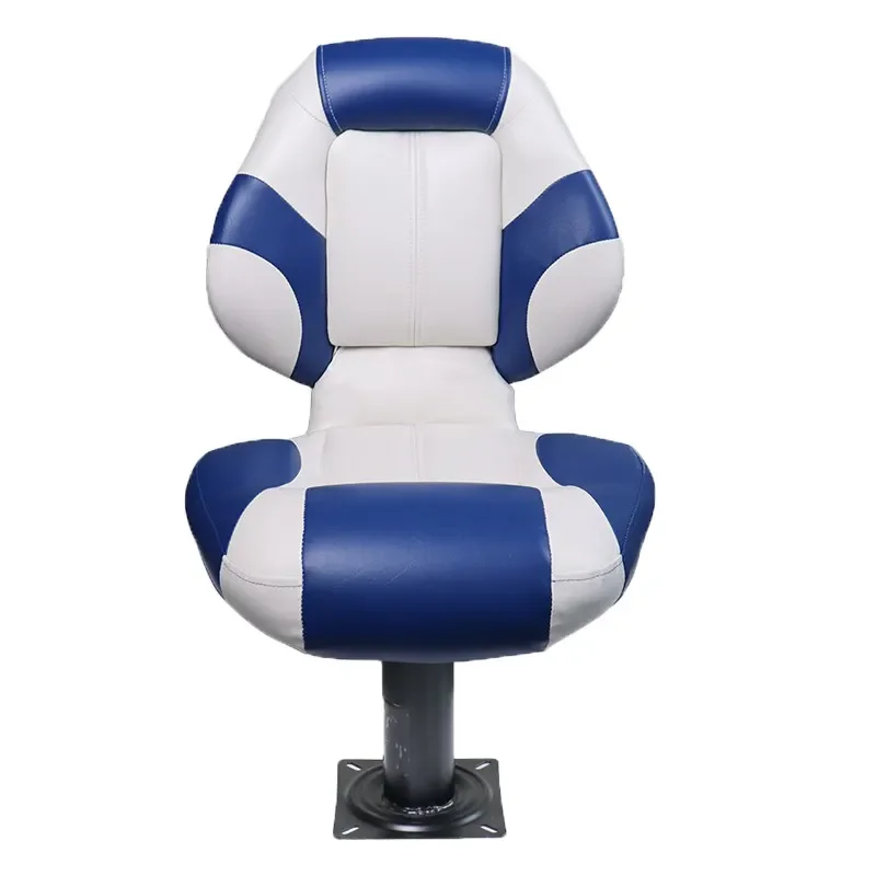 Waterproof PU Leather Marine Boat Seat Folding Low Back Single Chair for Yacht Fishing Ship Luya Vehicle Cushion Comfortable