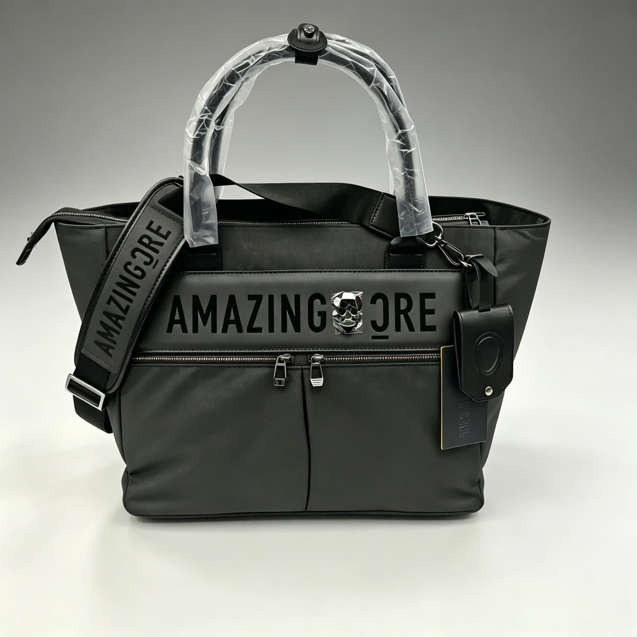 

2026 New Arrival Golf Crossbody Bag Luxury Metal Skull Pattern Sports Storage Handbag