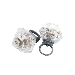 Anillo de dedo LED de gelatina para Navidad, luces intermitentes para novia, 24 piezas
