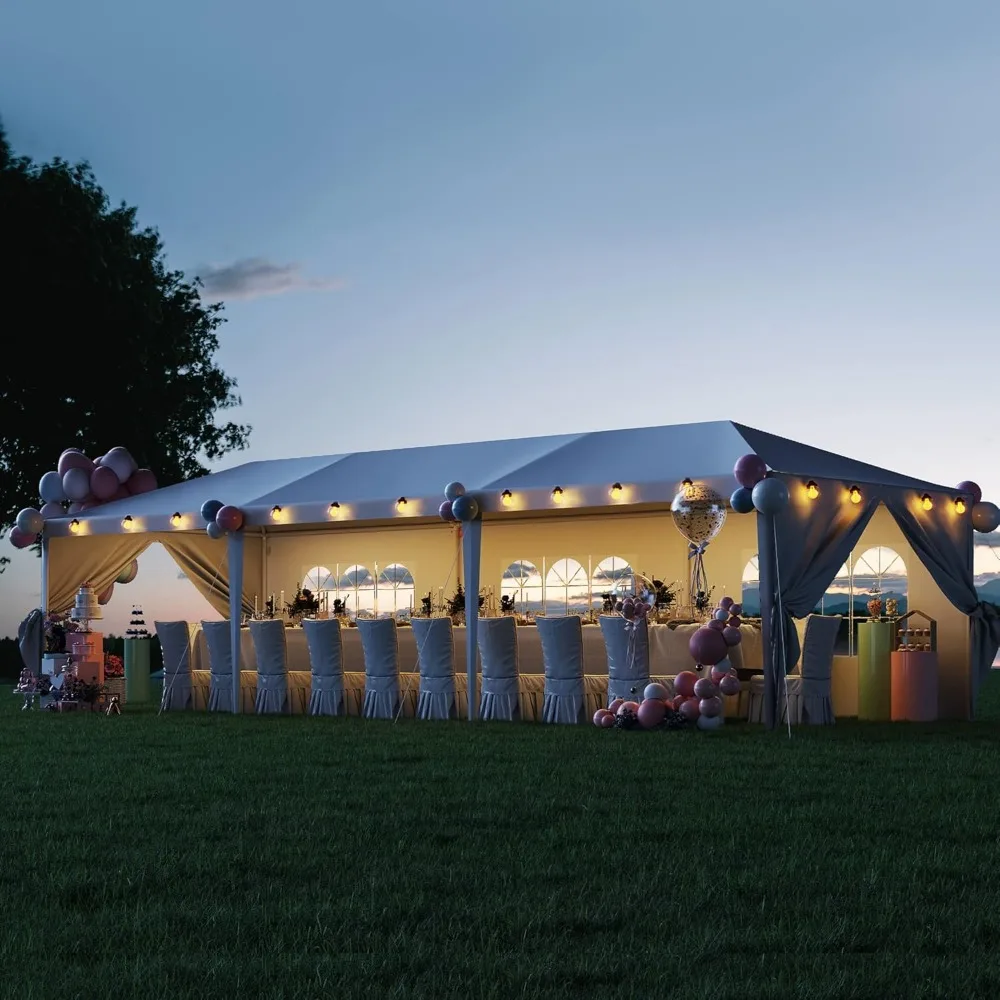 Party Tent 10'x30' Outdoor Wedding Canopy Tents with Removable Sidewalls Heavy Duty Event Booths Waterproof Gazebo Shelter.