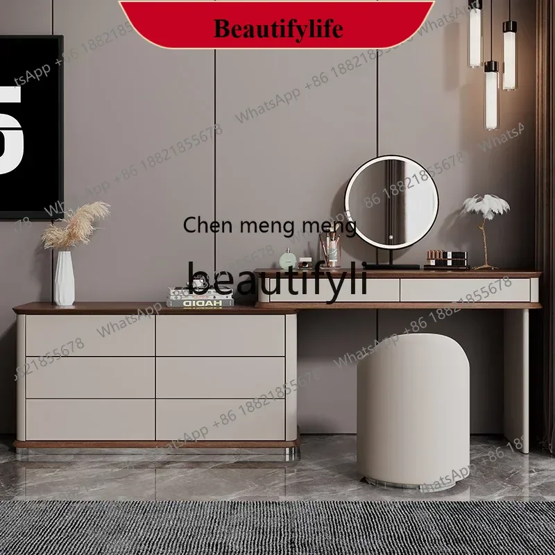 

D178 French retro style light luxury dresser, bedside cabinet, bedroom modern simple high-end solid wood master bedroom makeup