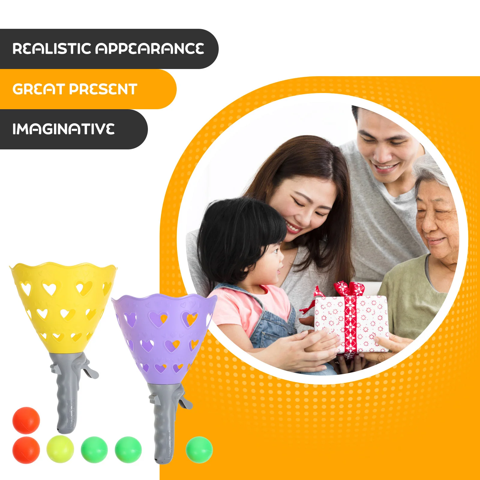1-set balspelspeelgoed, interactieve lanceerspeelset voor kinderen, gezinsplezier voor binnen, balvangstwerper voor kinderen, buiten