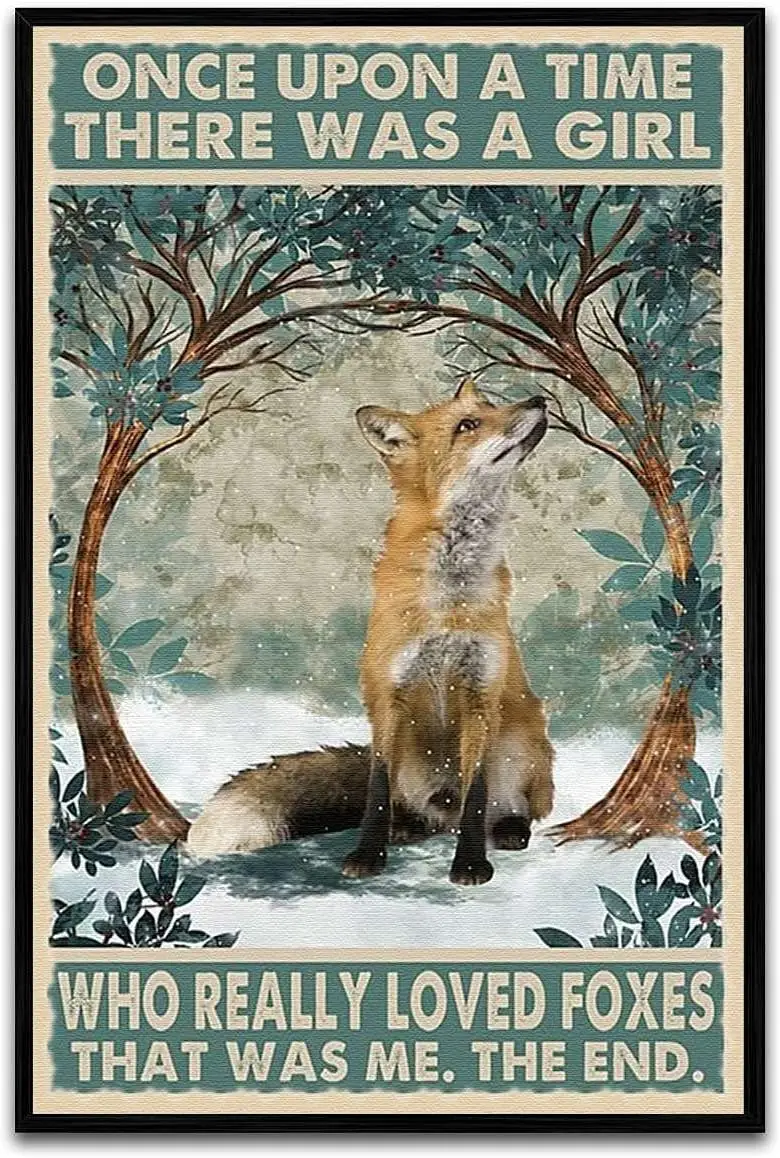 Постер с лисами, когда-то была девушка, которая действительно любит постера с лисами, возлюбленных, настенное искусство, фотообои (30x45c