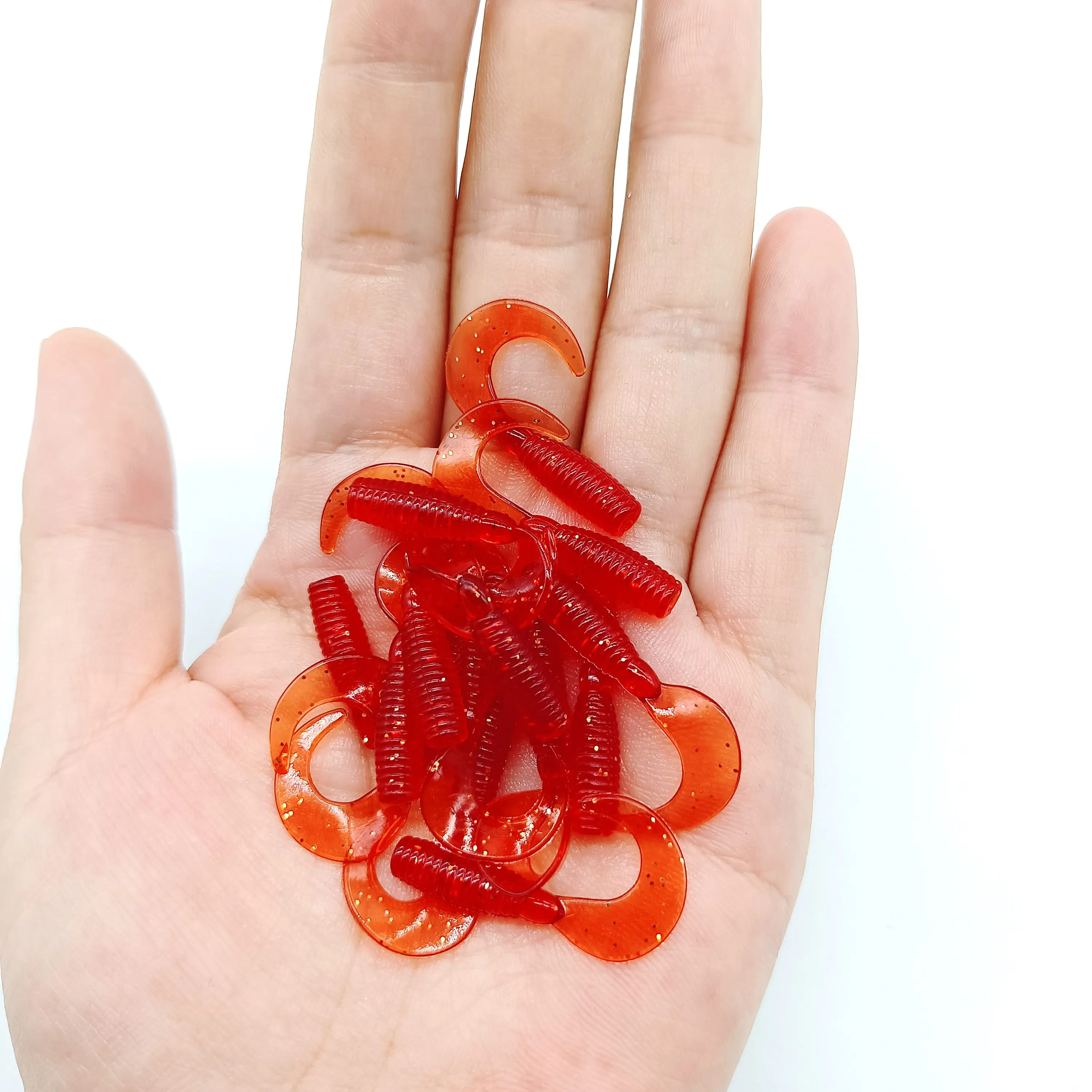 DUODUOYU 10PCS Mini Soft Fishing Lure Silicone Bait 0.4g/30mm Artificial Swimbait Jig Wobbler Bass Bait Fishing Tackle