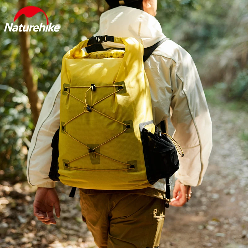 Naturehike 25l Beach Storage Backpack Ultralight Nylon Dry Bag Hiking Sports Duffle Bag Outdoor Camping Swimming Waterproof Bag