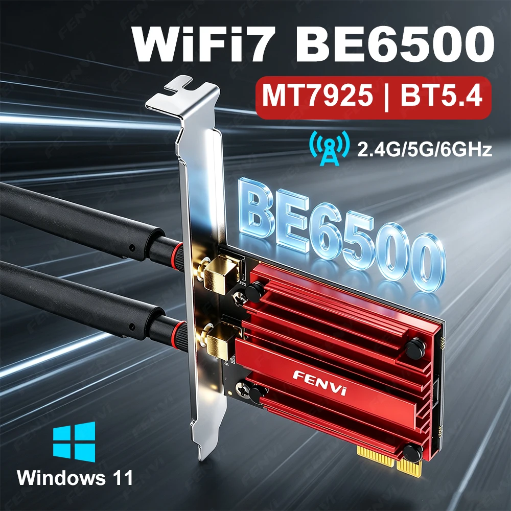 wifi-7-be6500-pcieアダプター-トライバンド-24g-5g-6ghz-bluetooth-54-ワイヤレスネットワークカード-mt7925-windows-11-デスクトップpc用