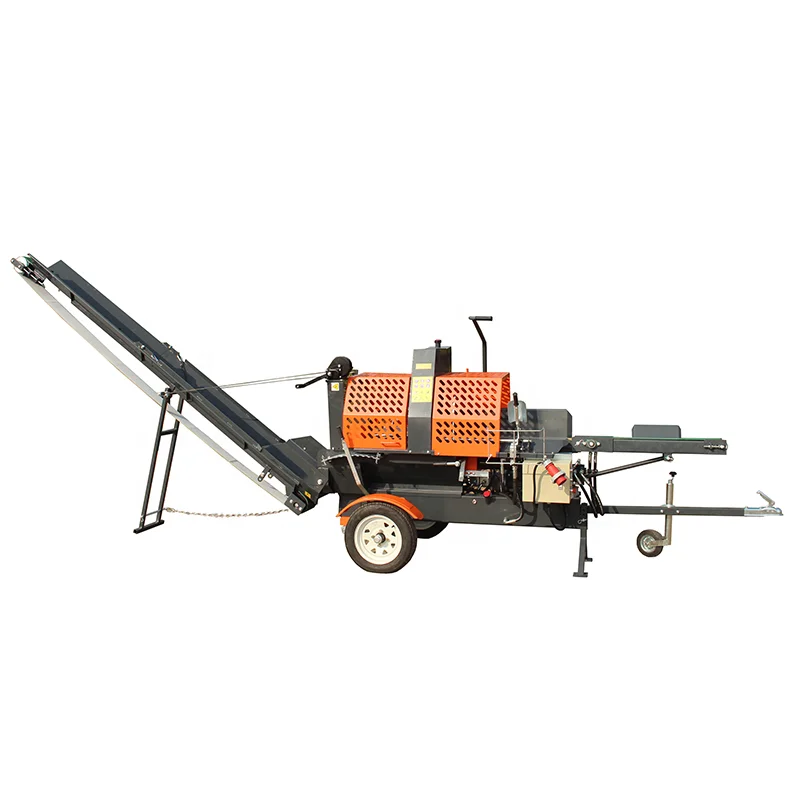 30 Ton Log Splitter Firewood Processor Honda  Engine 25HP 4-Way Splitting Knife Professional Farm Wood Processing