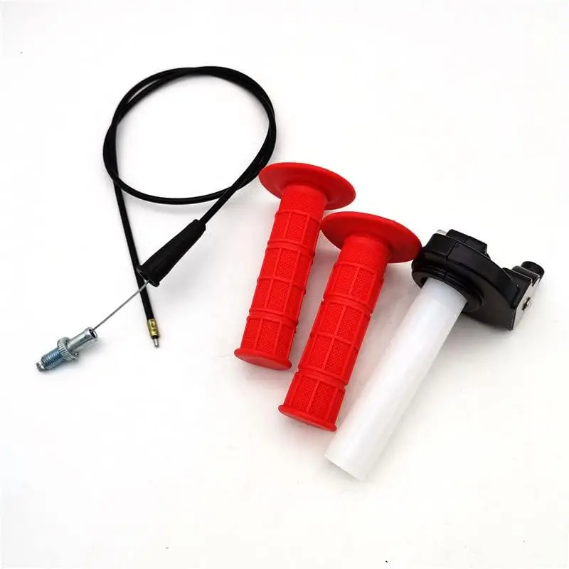 

Pair 7/8" Motorcycle Handle Throttle Clamp Hand Grip with Cable for 50-250cc