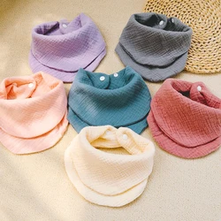 Newborn Bibs Infant Soft Burp Cloths Baby Stuff Feeding Drool Bandana Saliva Towel Toddler Solid Color Bib Baby Accessories