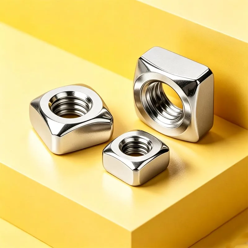 5/50pcs Square Nuts DIN557 304 Stainless Steel M3 M4 M5 M6 M8 M10 M12 Four‑Sided Nuts for Industry Fastening