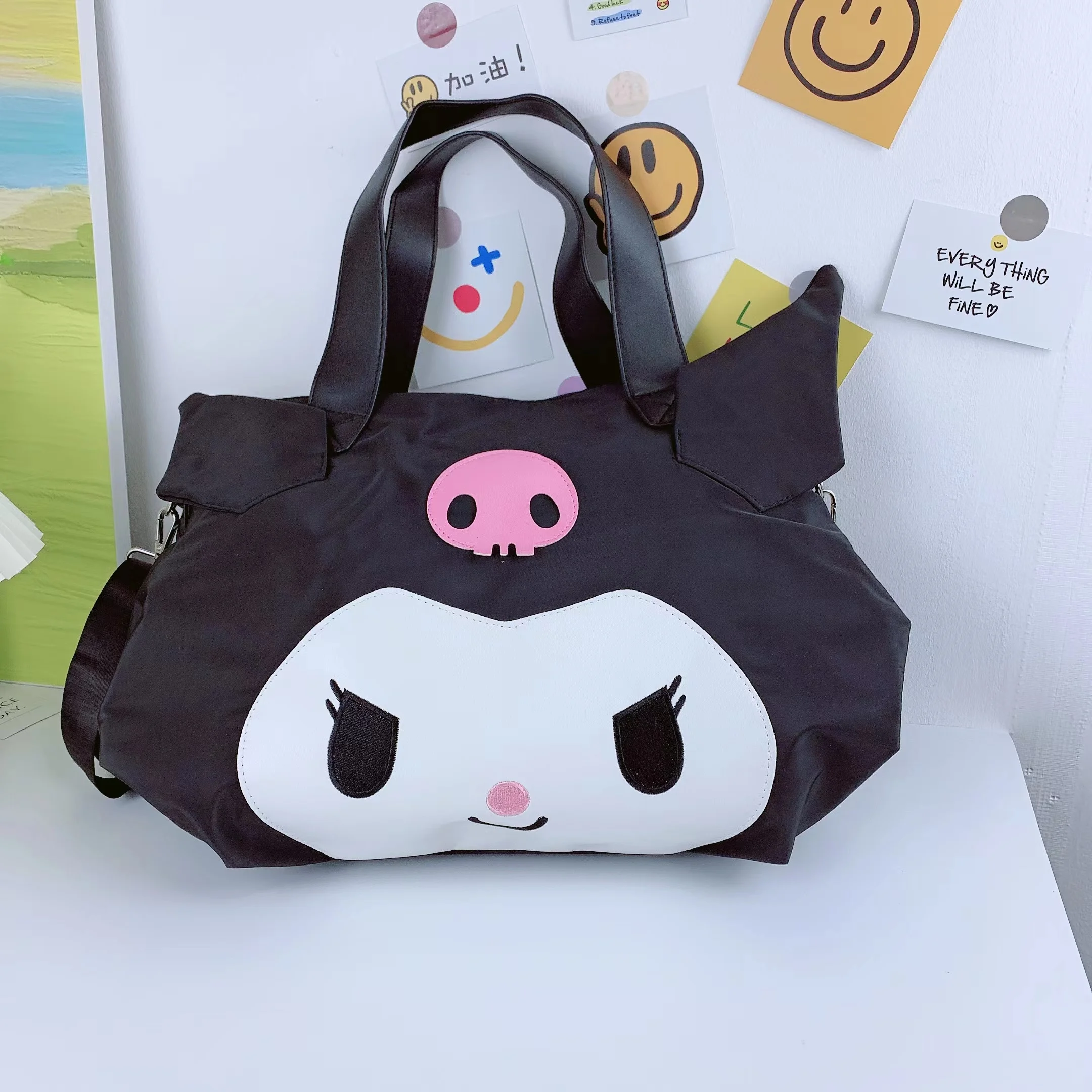 Sanrio Kuromi Travel Bag Large Capacity Shoulder Bags Business Traveling cover Luggage Bag Trend Mochila Anime for Women Girls