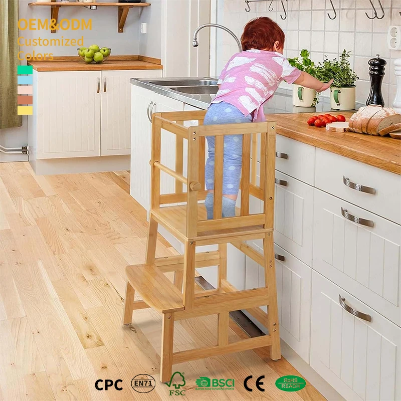 

Съемная обучающая стойка-поручень, регулируемая по высоте кухонная подставка для малышей