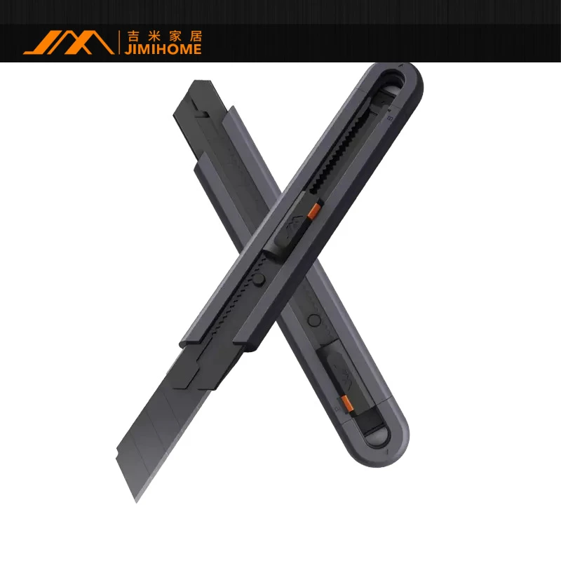 มีดศิลปะ JM-G12013 jimihome หนาใหญ่ใบมีดเหล็กคาร์บอนสูงที่เปิดกล่องหัวเข็มขัดนิรภัย