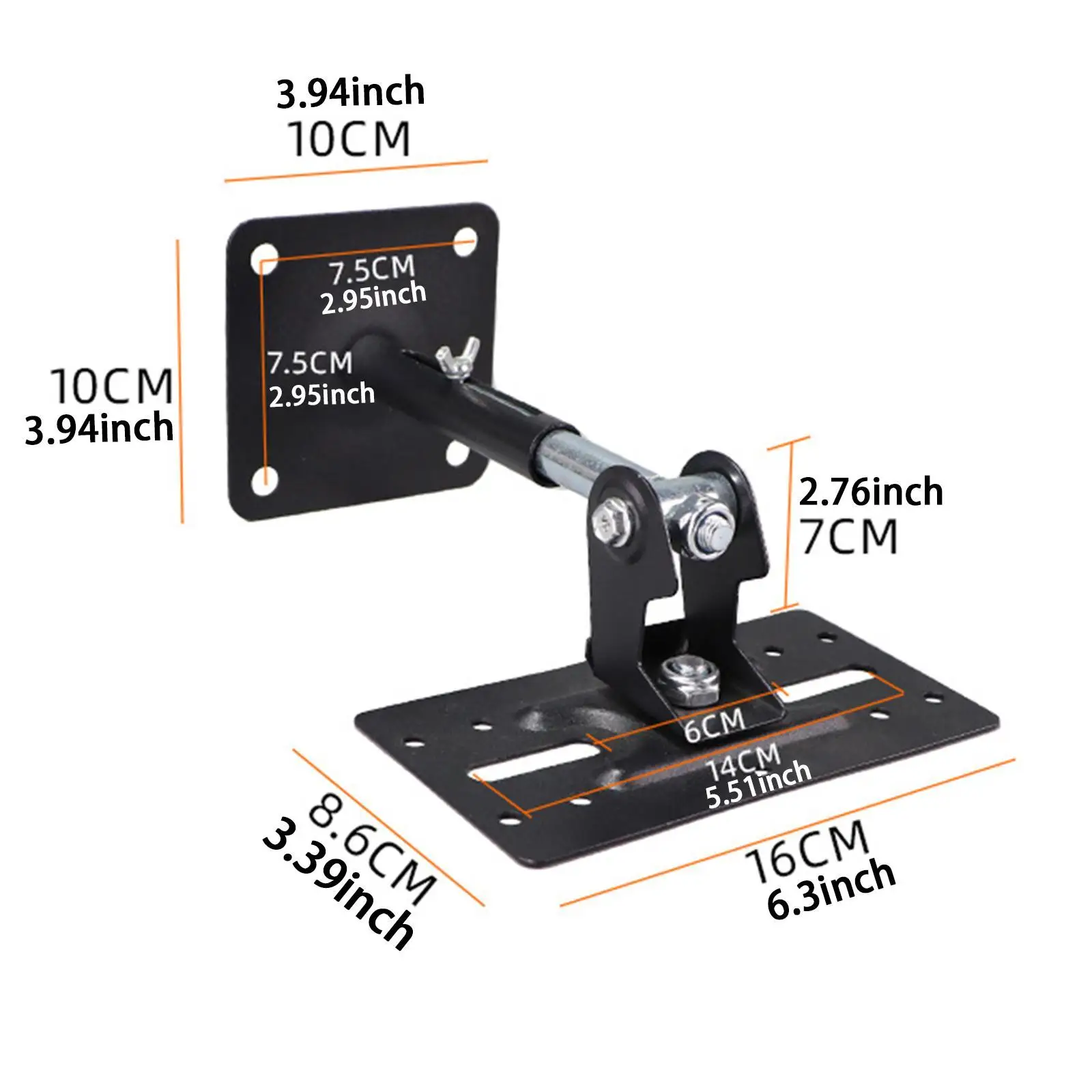 Wall Speaker Mount Stand Adjustable Mount Holder for Home Bedside Bedroom