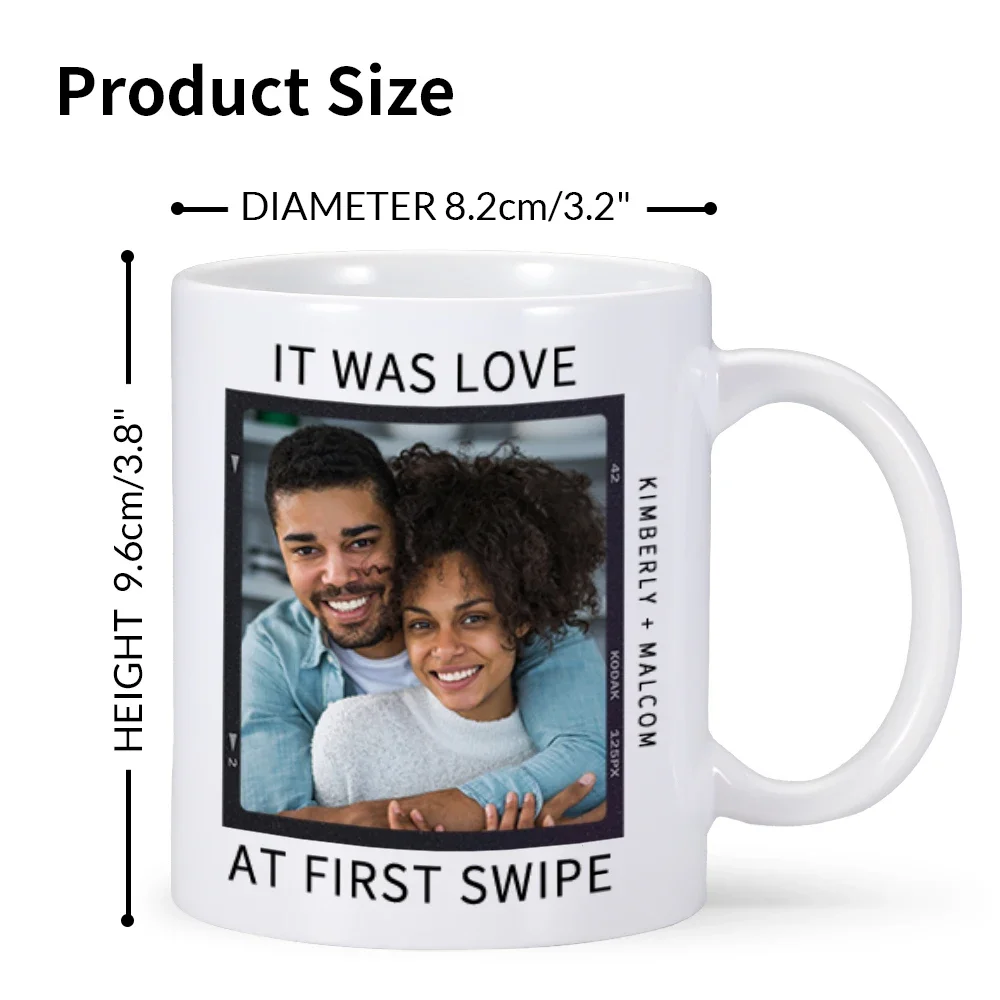 11OZ/330ML Customized Couple Photo Text Mugs Exclusive Coffee Mug with Lover Picture Ceramics Cups Milk Cup Gifts for Couple